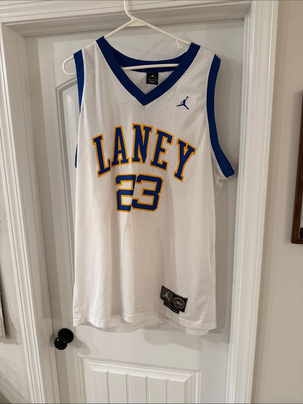 Air Jordan Vtg TAG #23 Michael Jordan 1980 Laney Basketball Jersey Size XXL